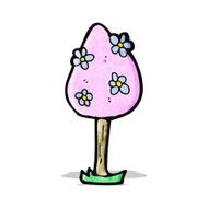 decorative cartoon pink tree