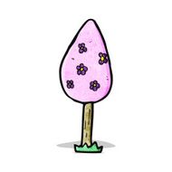 decorative cartoon pink tree N2