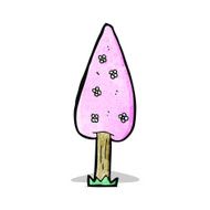 decorative cartoon pink tree N3