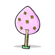 decorative cartoon pink tree N4
