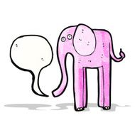 cartoon elephant with speech bubble