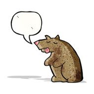 cartoon bear with speech bubble N21