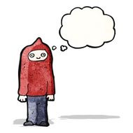 cartoon boy in hooded sweatshirt N11