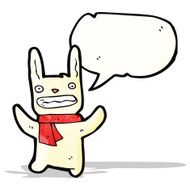 cartoon rabbit with speech bubble N107