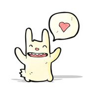 cartoon rabbit with love heart