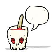 skull bowl cartoon N2