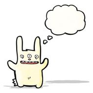 cartoon rabbit with three eyes