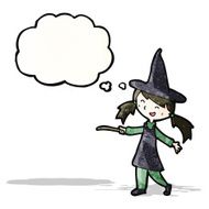 Cartoon witch girl N7