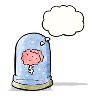 cartoon brain in jar N6