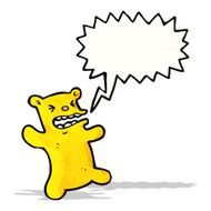 cartoon angry little bear