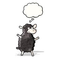 cartoon black sheep N4
