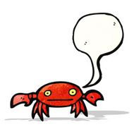 cartoon crab with speech bubble N12