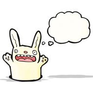 cartoon rabbit in hole N5