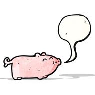 cartoon oinking pig