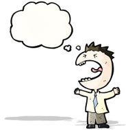 cartoon angry man shouting