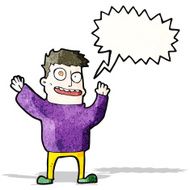 cartoon crazy shouting man