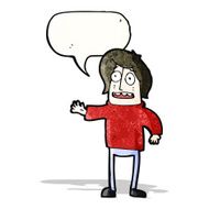 cartoon man with speech bubble N6