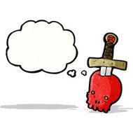 skull and sword cartoon