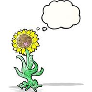 cartoon flower with face N2