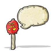 spooky skull signpost