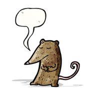 cartoon rat with speech bubble N8