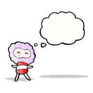 cartoon little cloud head creature
