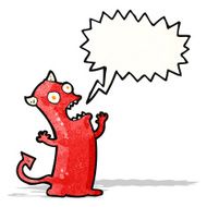 screaming little devil cartoon