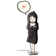 cartoon woman in love N111
