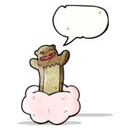 cartoon little bear on cloud N3