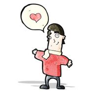 cartoon man in love N19