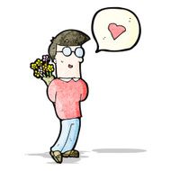cartoon man on date