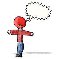 cartoon man with red light bulb head N4