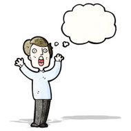 startled man cartoon