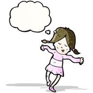 cartoon dancing girl N2