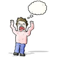 cartoon terrified man N16