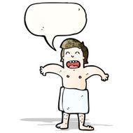 cartoon man in towel N6