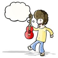 cartoon man with guitar