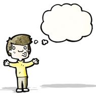 cartoon boy with thought bubble N2