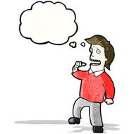 cartoon egotist man
