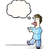 cartoon hypnotized man