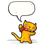 cartoon cat with speech bubble N55
