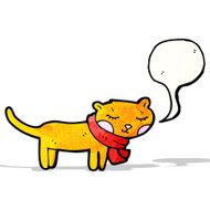 cartoon cat with speech bubble N58