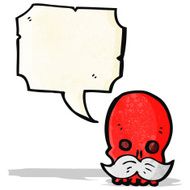 cartoon skull with mustache N8