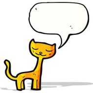 cartoon cat with speech bubble N60