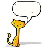 cartoon cat with speech bubble N61