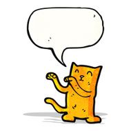 cartoon cat with speech bubble N62