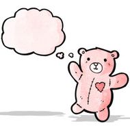 cartoon pink teddy bear