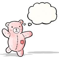 cartoon pink teddy bear N3