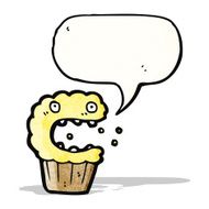 cartoon frightened muffin