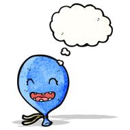 cartoon blue balloon with face